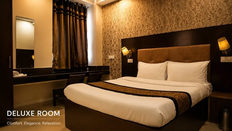 Deluxe Room at Hotel The Black Gold — travel agent hotel bookings in Chandigarh, Nayagaon